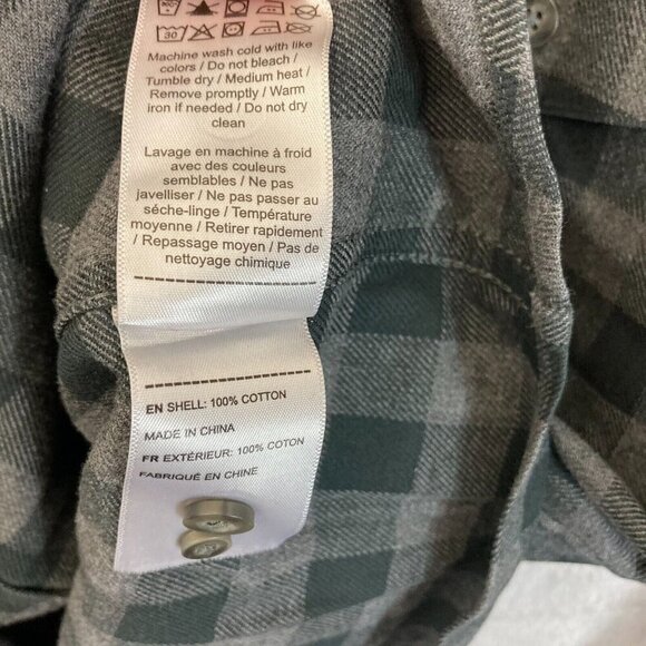 Untuckit Flannel Button Up Shirt Mens Medium Green Plaid Vigouroux Wrinkle Free - Picture 13 of 15
